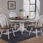 CC4257 Country Cottage Pedestal Dining Table w/ 15