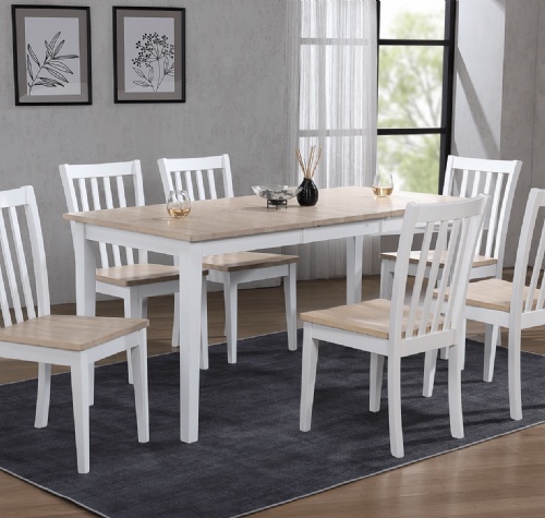 6466-Dining Leg Table W/1 PC 18” Butterfly Leaf