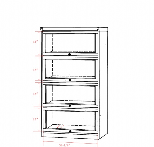 4-Door Barrister Bookcase