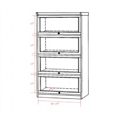 4-Door Barrister Bookcase