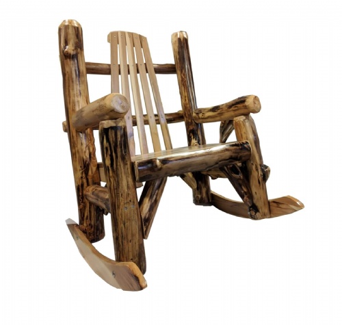 Amish 5 Slat Rocker-Hickory/Aspen