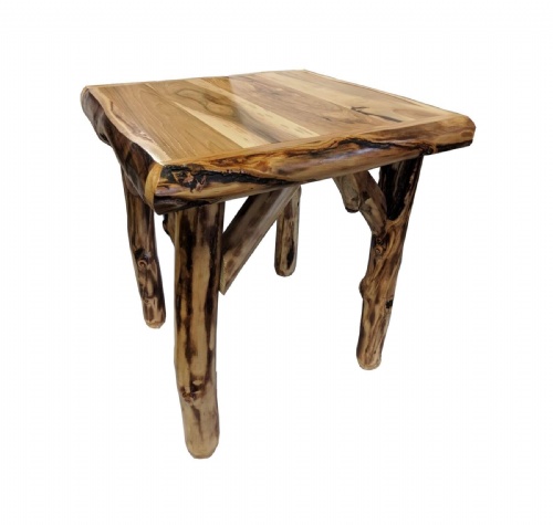 Amish End Table-Hickory/Aspen