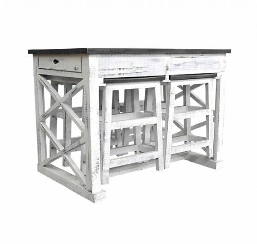 MX5434-Kitchen Island w/ 4 Stools