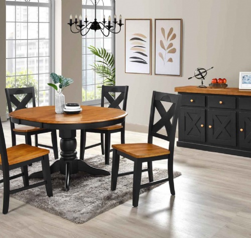 QT4257-Quinton Pedestal Dining Table w/ 15