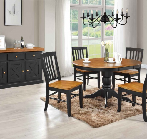 QT4257-Quinton Pedestal Dining Table w/ 15