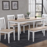 6466-Dining Leg Table W/1 PC 18” Butterfly Leaf