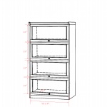 4-Door Barrister Bookcase