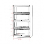 4-Door Barrister Bookcase