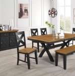 QT4284-Quinton X-Leg Extension Dining Table w/18