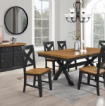 QT4284-Quinton X-Leg Extension Dining Table w/18