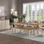 Quinton X-Leg Extension Dining Table w/18