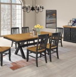 QT4284-Quinton X-Leg Extension Dining Table w/18