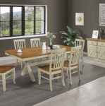 QT4284-Quinton X-Leg Extension Dining Table w/18