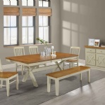 QT4284-Quinton X-Leg Extension Dining Table w/18