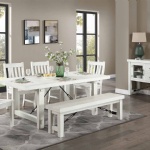 RL4072-Rustic Lodge Fixed Top Dining Leg Table